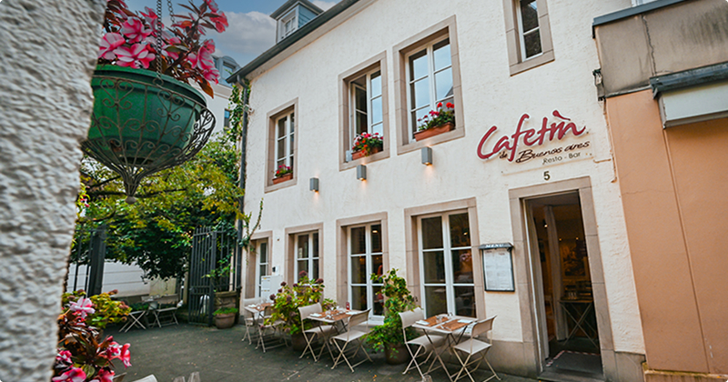 Terrasse du Cafetin de Buenos Aires, restaurant argentin au cœur de Luxembourg
